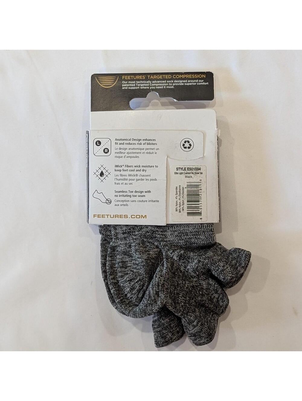 1 Pair Feetures Elite Ultra Light Cushion No Show Tab Running Socks Size XL - Picture 3 of 3